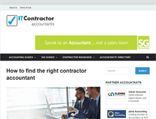 Tablet Screenshot of itcontractoraccountants.com